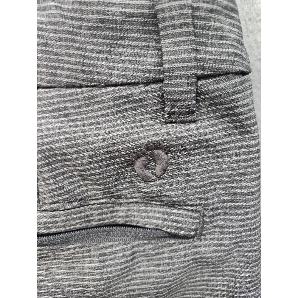 Hang Ten Mens Hybrid Shorts Grey Striped Stretch Board Shorts Size 34